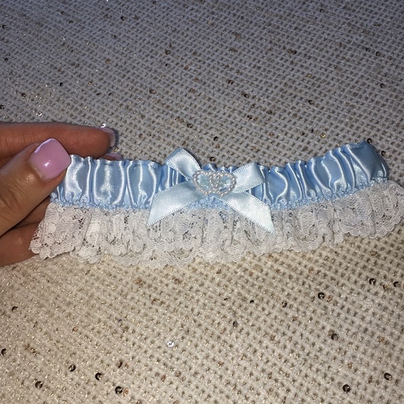 Light blue bridal garter - Picture 2 of 3
